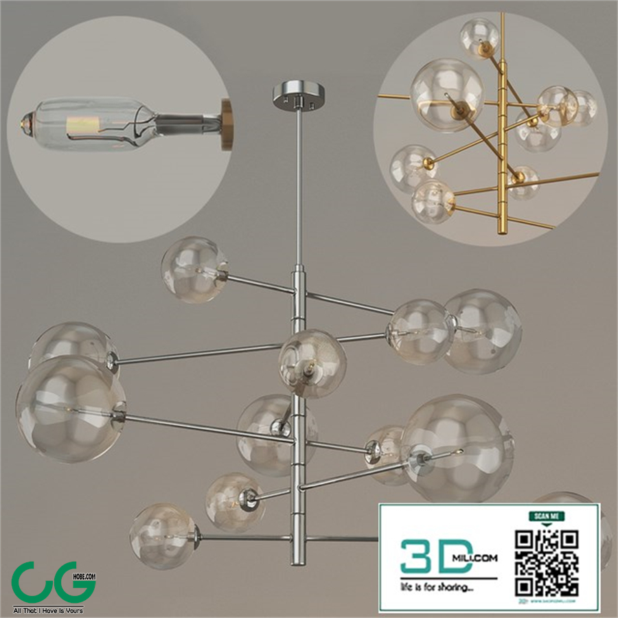 EICHHOLTZ Chandelier Argento L 112076 111975